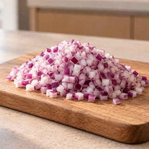 Finely diced red onion